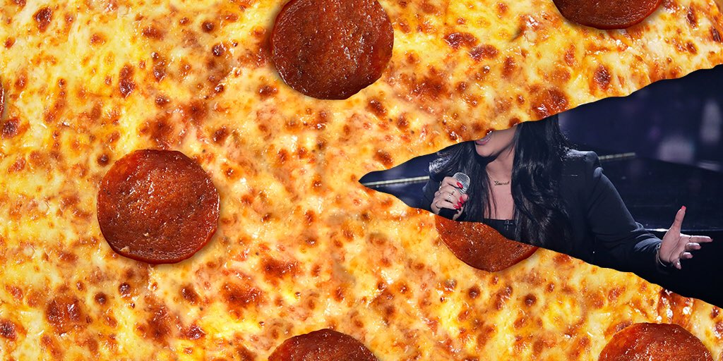 Dominos_UK's tweet photo. Tweet the names of the 4 #XFactor acts behind each tasty pizza! Thereβs Live Show tickets to be won! #DominosXFactor https://t.co/2boTEzZv7R