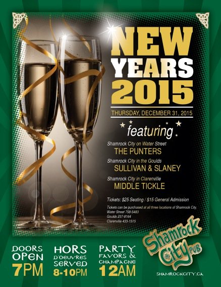 New Year's Eve tickets now on sale at all three locations...going fast!!!
