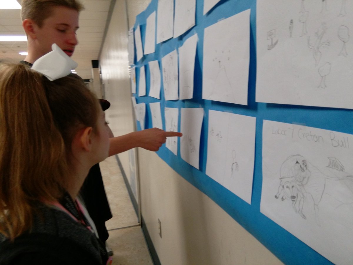 kris_lilley's tweet image. Quick art to create quick connections to passage. #gallerywalk #coltchat #cmscolts #edu