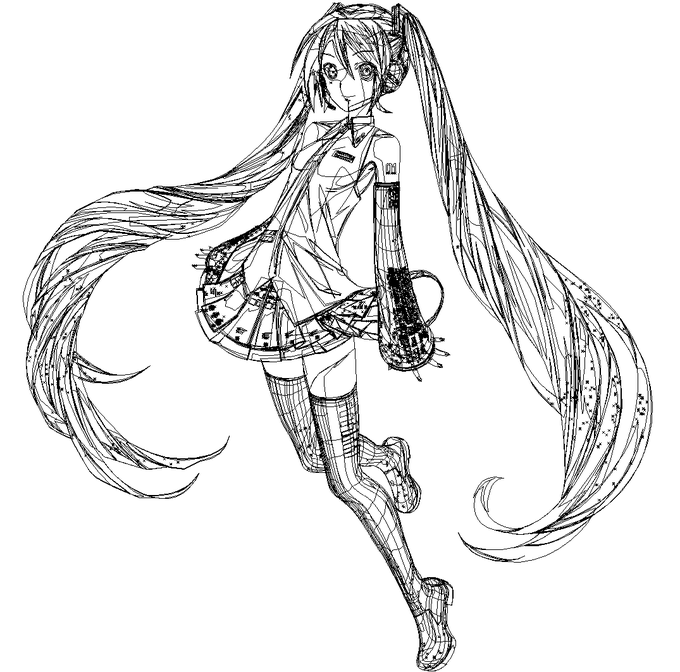 イラレで初音ミクのtwitterイラスト検索結果