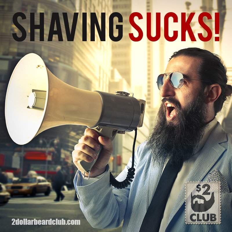 Shaving Sucks!
2DOLLARBEARDCLUB.com
#shaving #shavingsucks #noshavenovember #movember