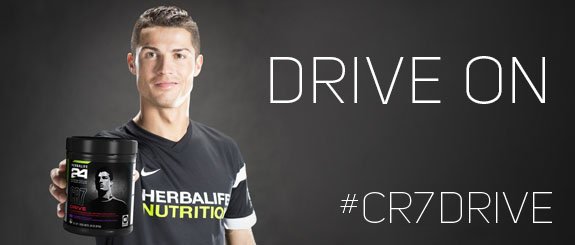 Cristiano's tweet image. Drive your active lifestyle with my new sports drink #CR7Drive from @Herbalife. Herbalife24.com/CR7drive
