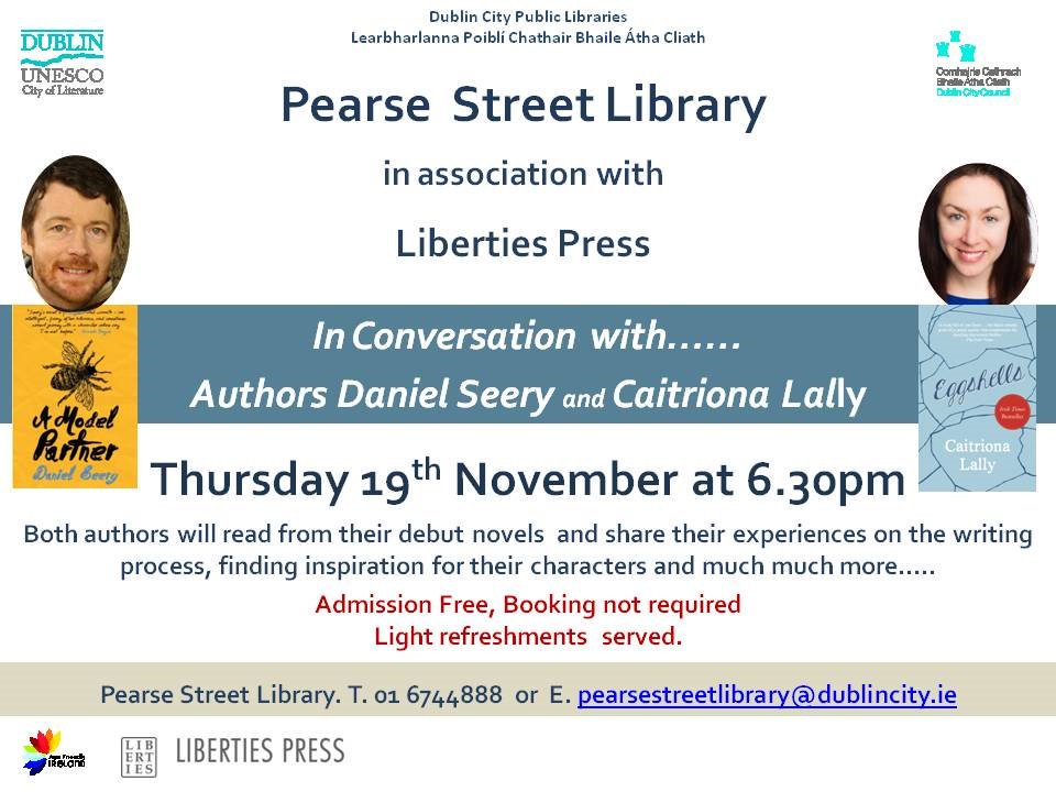 Dublin City Libraries (@dubcilib) on Twitter photo Join <a href="/LibertiesPress/">Third Age Books</a> authors <a href="/CaitrionaLally/">Caitriona Lally</a> & @Daniel_Seery 6.30pm tonight Thurs in Pearse St Library Join <a href="/LibertiesPress/">Third Age Books</a> authors <a href="/CaitrionaLally/">Caitriona Lally</a> & @Daniel_Seery 6.30pm tonight Thurs in Pearse St Library