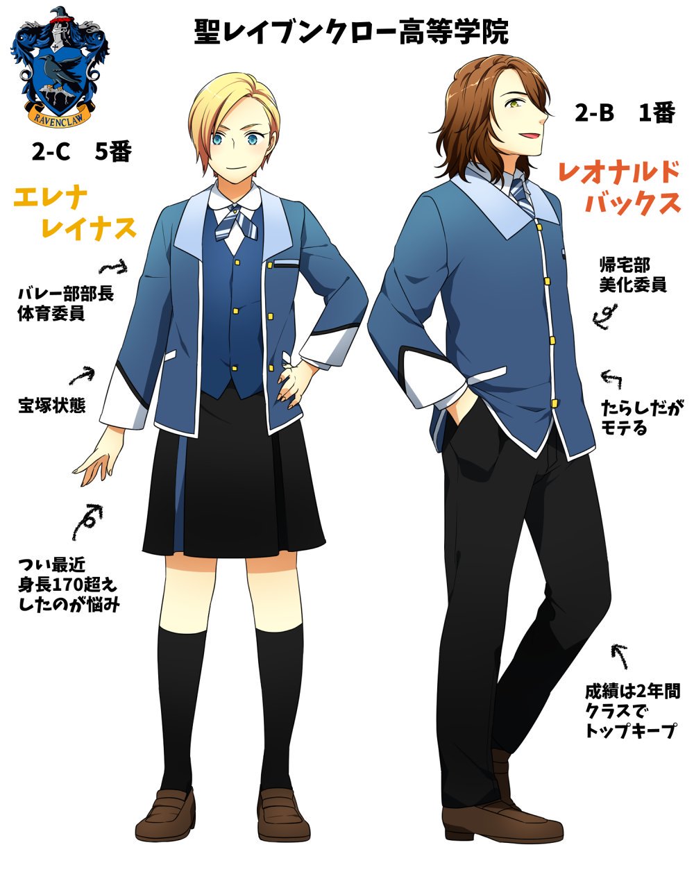 神人 在 Twitter 上 聖レイブンクロー高等学院の制服 どちゃくそ頭いい生徒だけが入れるとこで 成績さえよければ多少の校則無視は目を瞑ってくれる実力がモノを言う学校 出席番号は入試と学年末試験の成績順という恐ろしさ ただ学校の設備とか環境は