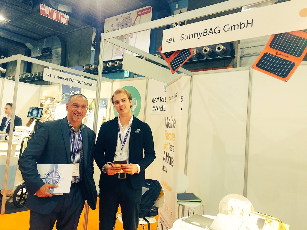 SunToriCo's tweet photo. The #Sunnybag booth is very busy! Catch the #AidEx2015 Innovation awardee &amp; learn how they do global collaboration! https://t.co/dJ4oNwxbcB