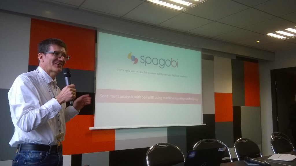 gruffatti's tweet image. Sentiment Analysis with @SpagoBI at #OSSParis15. Social listening &amp;amp; data science #bigdata @EngineeringSpa @ow2