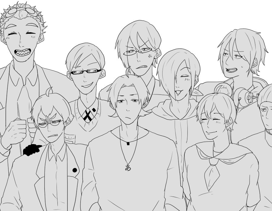 【フォント擬人化】メモがてらに描いた数名の何となくな身長差 