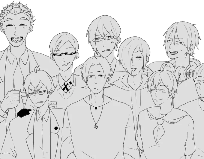 【フォント擬人化】メモがてらに描いた数名の何となくな身長差 