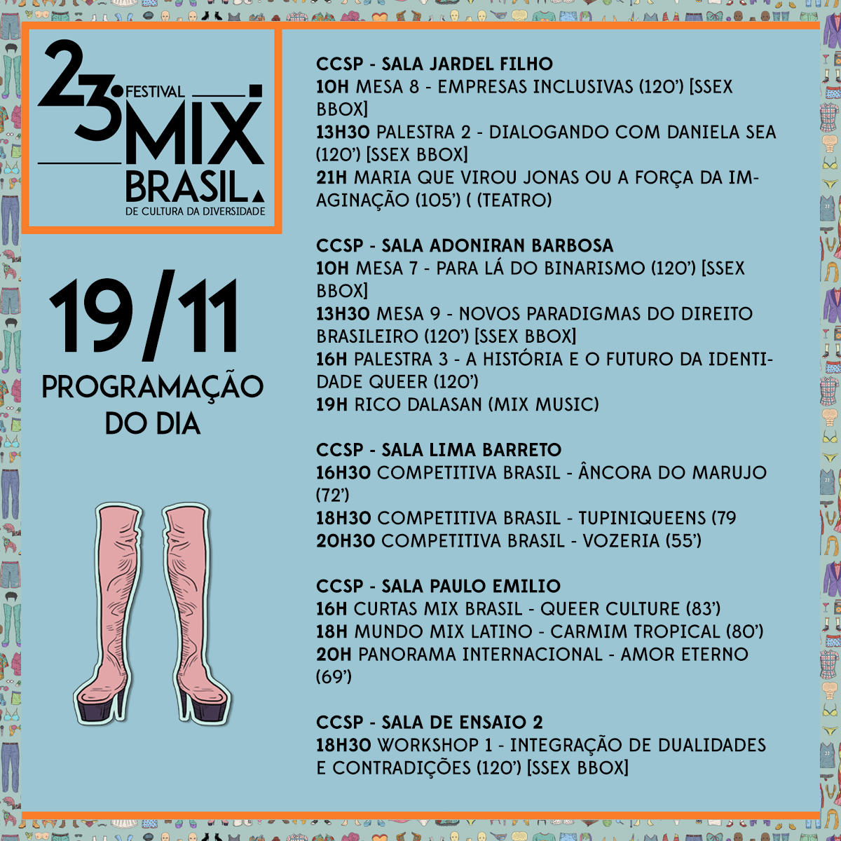 gayblogcom's tweet photo. Programação do Festival Mix Brasil para esta quinta-feira, dia 19/11 #festmixbrasil #festmixbrasil2015 #lgbtq https://t.co/52t89yiTll