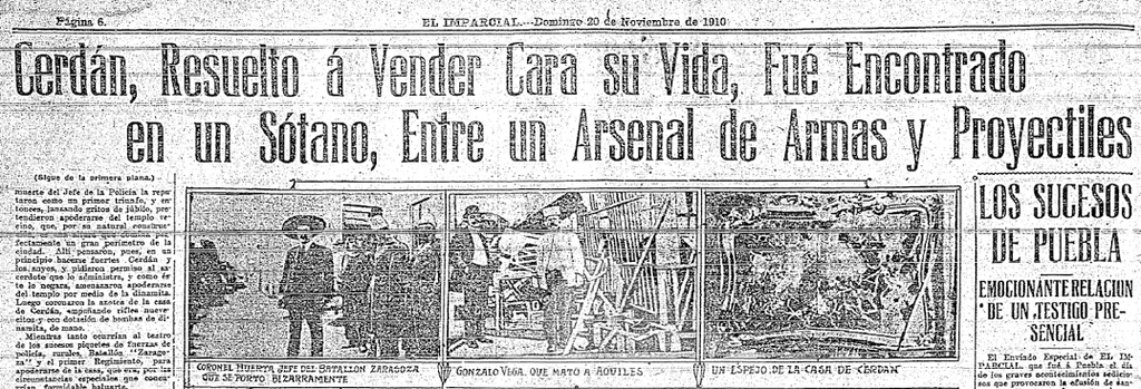 historia_mexico's tweet photo. Aquiles Serdán fue descubierto y asesinado por el Tte. Porfirio Pérez la madrugada del 19 de noviembre de 1910. https://t.co/vUwU3Bedgi