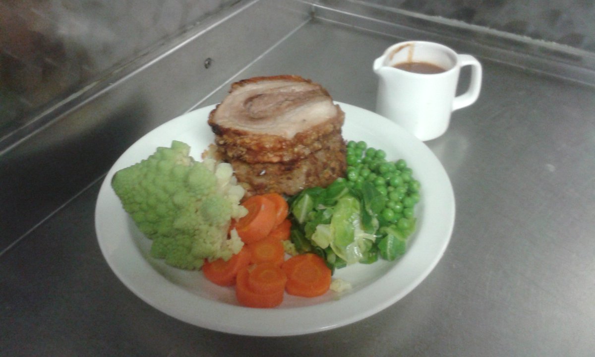 DUNSDELI's tweet photo. Students special. Pork tower with bubble and squeak and force meat . flying off the shelf https://t.co/1SsqAy0CFd
