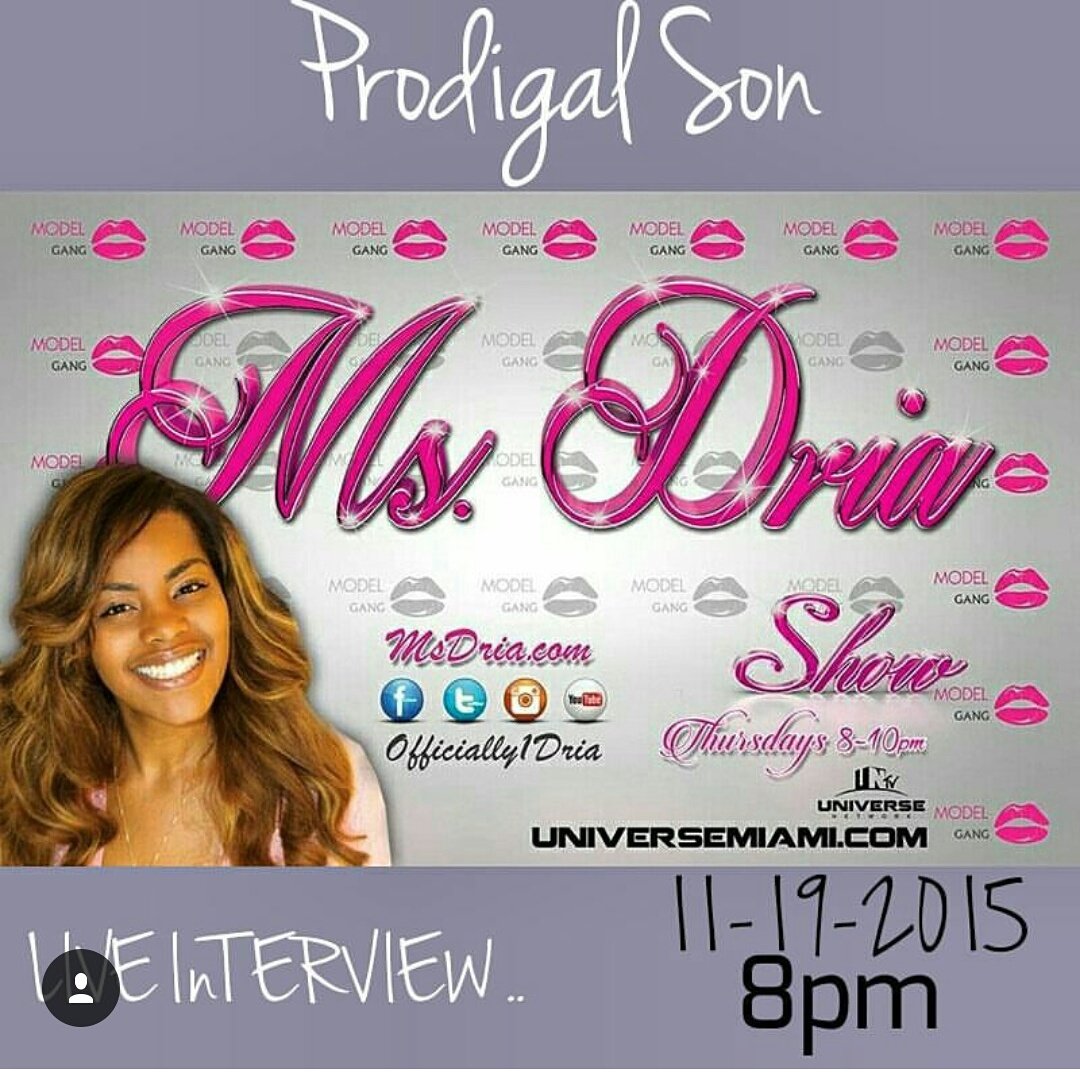 TyscotLOUD's tweet photo. Be sure to check out @ImProdigalSon tonight on #MrsDriaShow!!! #TyscotLOUD https://t.co/lLL1UAJDVs