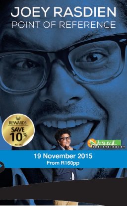 AEntertainers's tweet image. Tonight only @joeyrasdien's #PointofReference tickets via @Computicket ow.ly/UQgm4