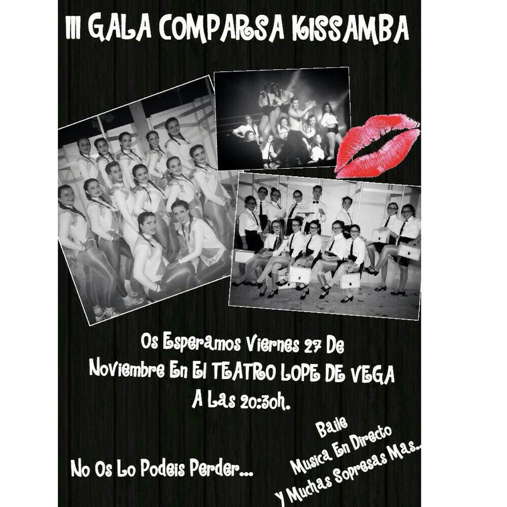 III Gala KISSAMBA💋, 27 de noviembre a las 20:30 en el Teatro Lope de Vega. ¿Y te la vas a perder?😉