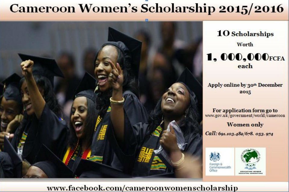 #CameroonWomenScholarship 2015 launched. Apply bit.ly/1Qwahj9.  <a href="/cws_alumni/">CWS Alumni</a> <a href="/ZoFem/">Dr. Zoneziwoh M-W</a> @unwo <a href="/univNdere/">Univ-Ndere</a> <a href="/UBuea/">University of Buea</a>