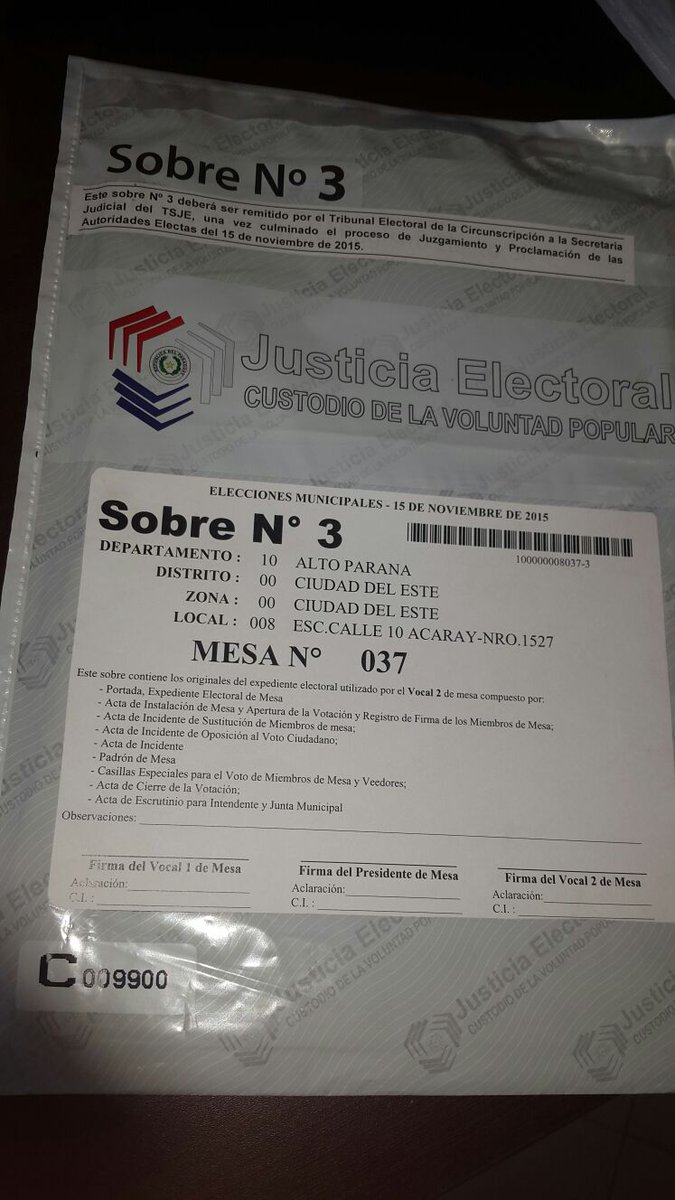 senhoritatonks's tweet photo. sobre sin firmas de miembros de mesa! #FraudeElectoralCDE @SanTula @UltimaHoracom @Carlosmperalta https://t.co/NoqeusD5QJ