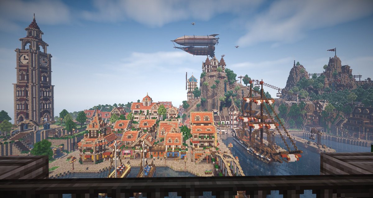 Pon P A Twitteren 灯台から ぎりぎり炭鉱地区も見えますな マイクラベランダから見える景色 T Co Kzcj5pxgnd