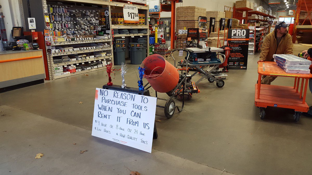 Pro and tool rental working together for our customers.  <a href="/KJChamberland/">Kevin Chamberland</a> <a href="/horibin/">Paul Horibin</a> <a href="/homedepot4287/">Home Depot 4287</a> <a href="/ProDesk4287/">ProDesk4287</a>