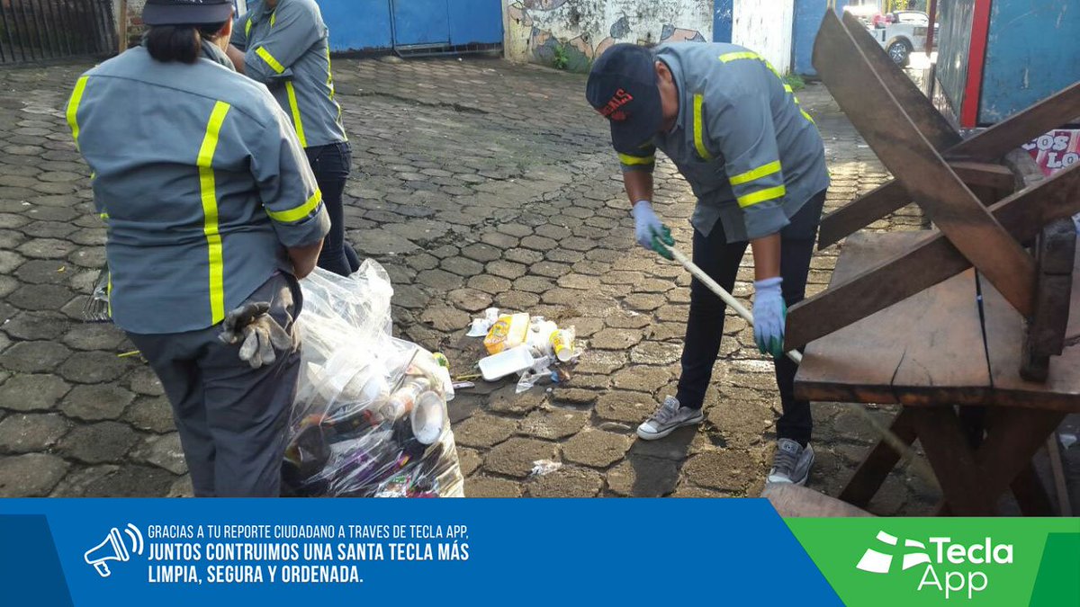 SantaTeclaSV's tweet photo. Gracias a tu reporte ciudadano en #TeclaApp, se realizó jornada de limpieza Cantón las Granadillas. https://t.co/CsYgd314rs