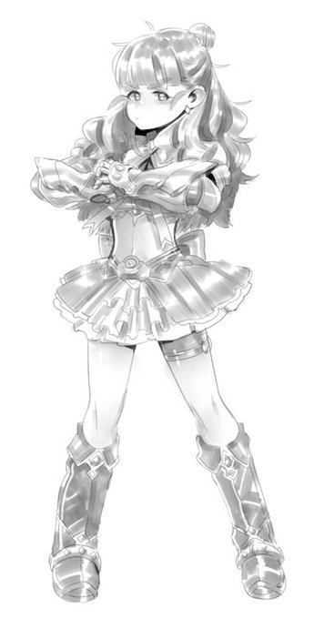 トラプリのTPを聞いているとなぜかかっこよく戦う魔法少女のイメージが思いつくんです。

それで描いた魔法少女奈緒ちゃん😁 