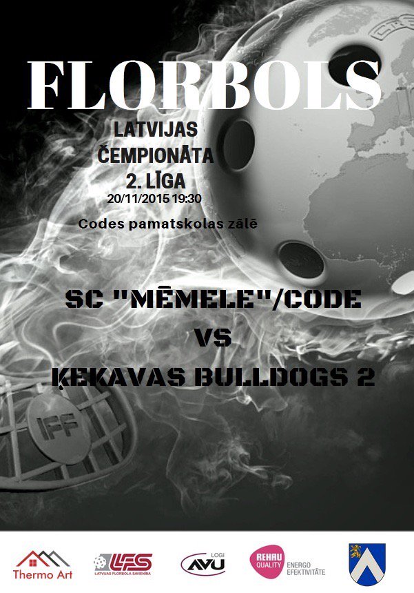 CodeFk's tweet photo. Tiekamies jau rīt Codes pamatskolā, kur mēs aizvadīsim savu pirmo mājas spēli #floorball #2līga https://t.co/5MhxSzeIx0