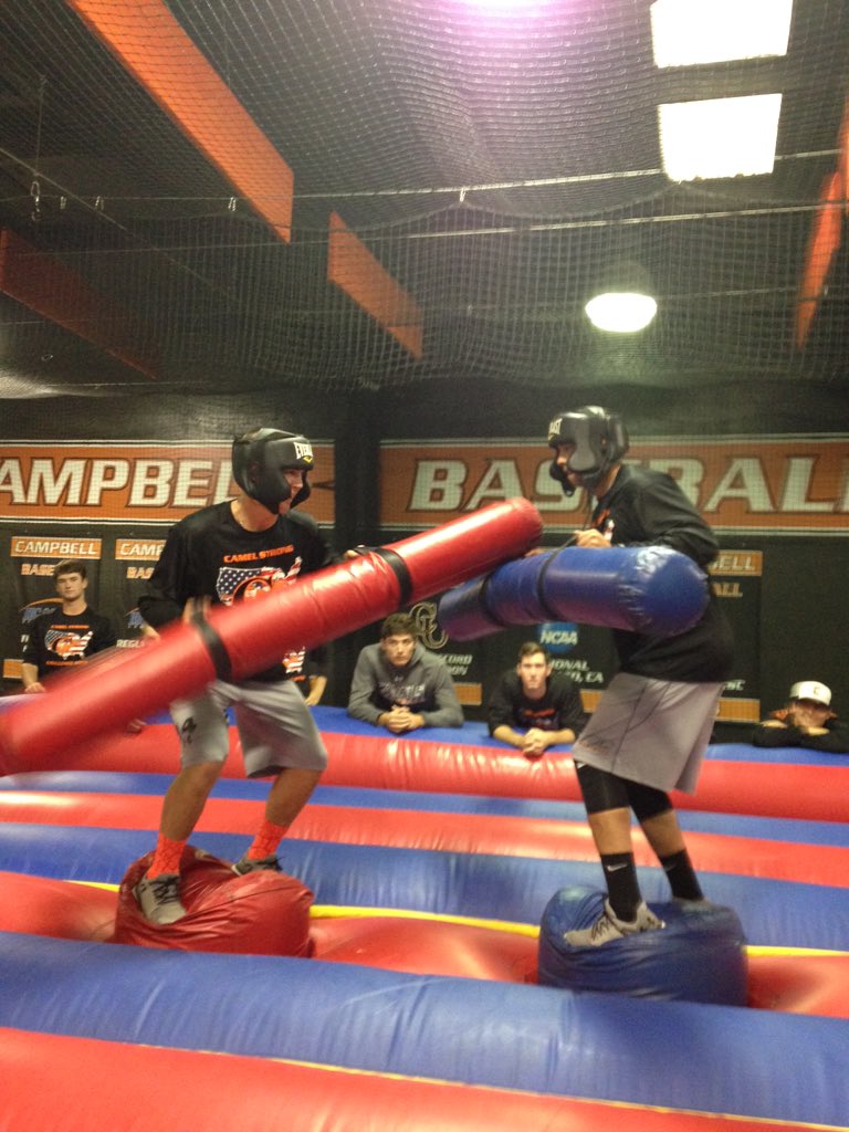JHaire03's tweet image. A little hand to hand combat kicks off day 4 of @GoCamelsBSB #CSC15! Yost defeats Lopez in the finals! #winningBelts