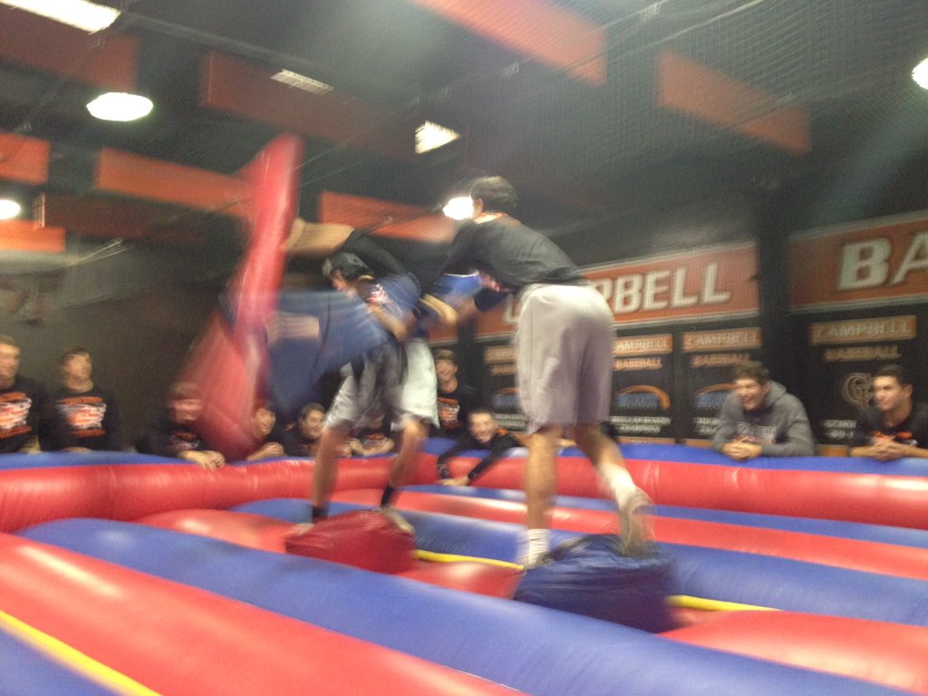 JHaire03's tweet image. A little hand to hand combat kicks off day 4 of @GoCamelsBSB #CSC15! Yost defeats Lopez in the finals! #winningBelts