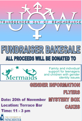 UoW Transgender Day of Remembrance Fundraiser. Feel free to retweet! <a href="/winchestersu/">Winchester SU</a>