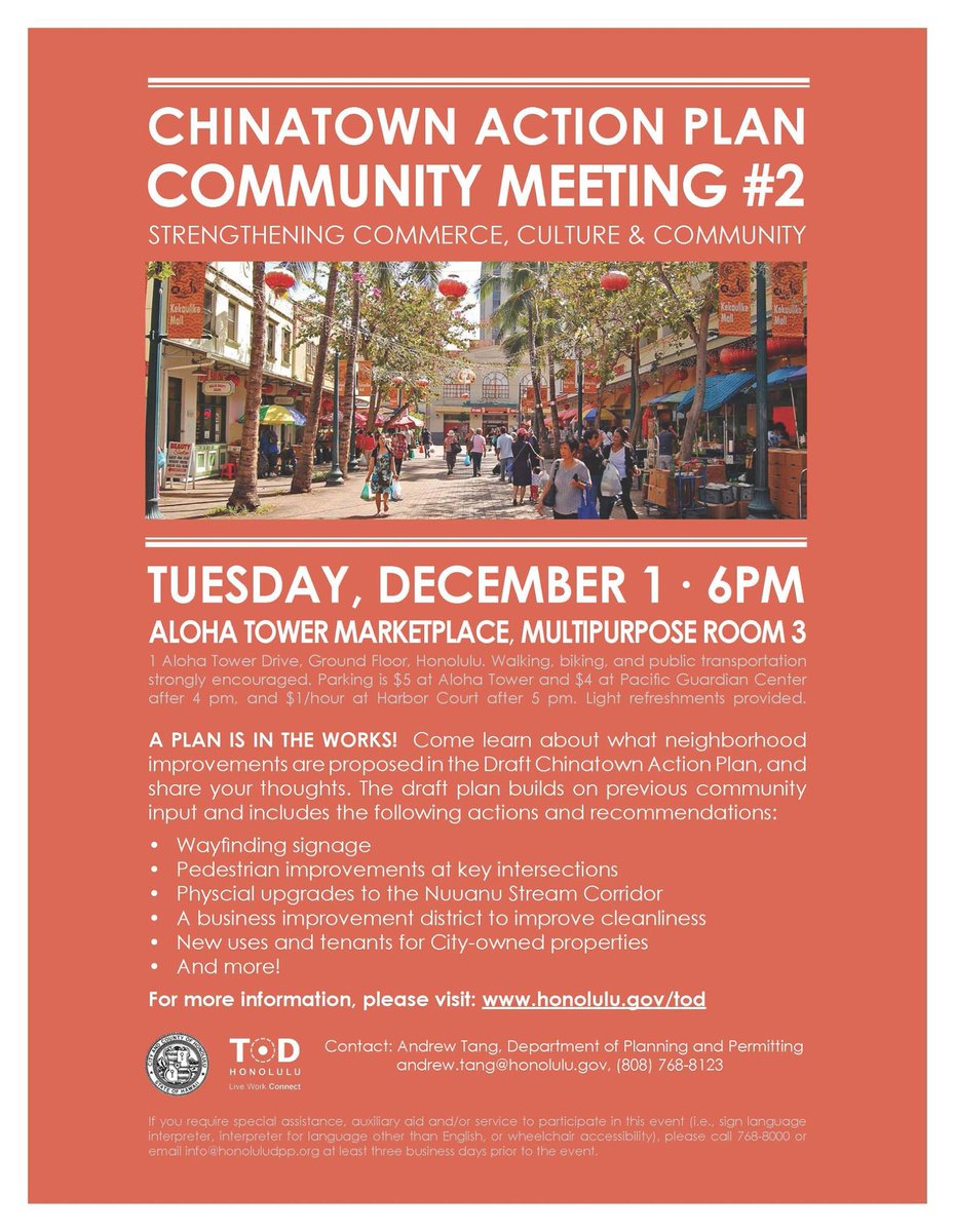 Honolulu Oed On Twitter Save The Date Todhonolulu Chinatown