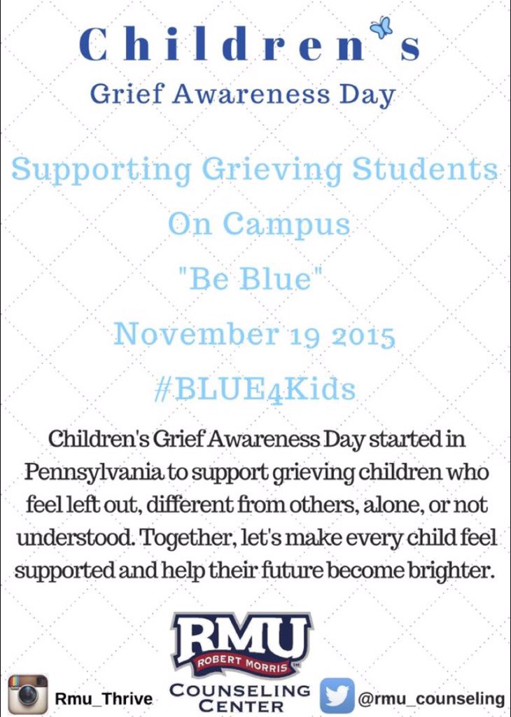 rmu_counseling's tweet photo. Show support by adding a link to our blue Hope Chain in the Cafe from 11-1 today! @RMUnow #rmuthrive #BLUE4Kids https://t.co/f70G9zev7p