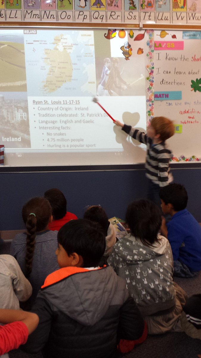 HentgesCindy's tweet photo. 1st graders doing ppt presentations making cultural connections..wee ones get tech #wyattlearns https://t.co/yAezrKTgCs