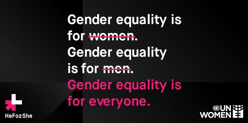 Gender inequality isn't just a women's issue. Feminism benefits men, too. #HeForShe #InternationalMensDay