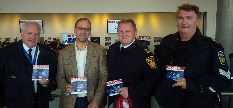 PeelPolice's tweet photo. DC Adams,Supt. Boychuk &amp; Sgt Kennedy at the #2015RIDEKickoff #ridechecks @RIDEcheck #StopImpairedDriving https://t.co/6mJvrXBZJI