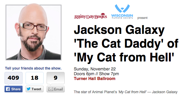 JacksonGalaxy's tweet image. I &amp;lt;3 this venue. See ya on SUNDAY #Milwaukee! #CatifyToSatisfy @PabstTheater buff.ly/1QHYoWK