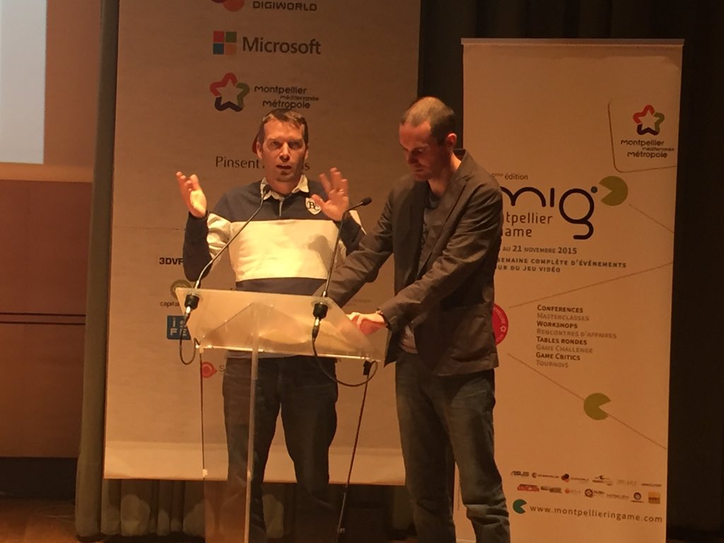 PushStartGame's tweet photo. Yoan Fanise de @Digixart et Jamie Stowe de 22Cans @DigiWorldGS #DGWS15 https://t.co/xENl5ZlMo7