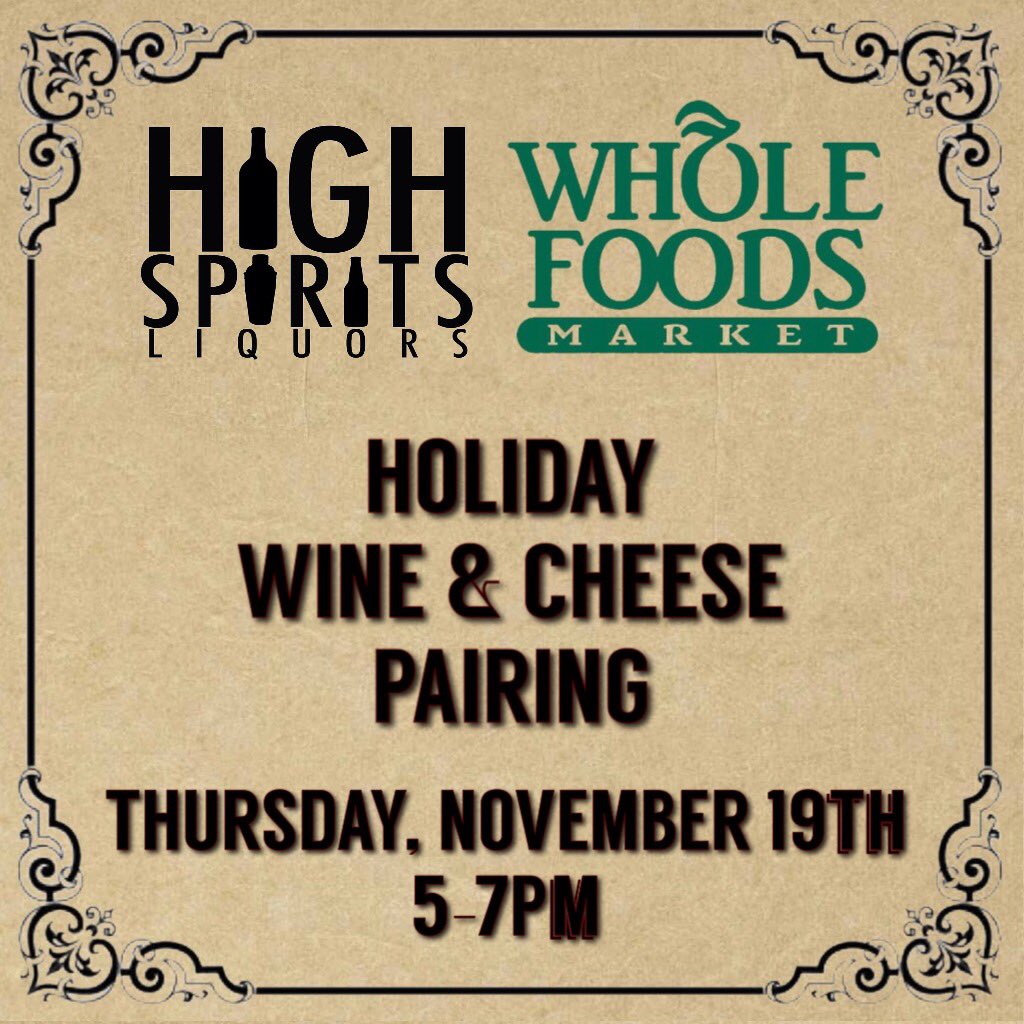 highspiritspvd's tweet photo. Come by the shop tonight 5-7 for some holiday wine &amp; cheese time with Steve Wynn from @winebros_ri &amp; @WFMUniversity! https://t.co/YKUhBB29AK