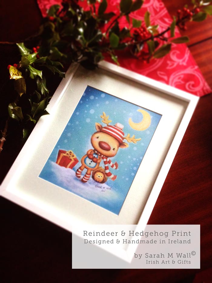 New Reindeer &amp; Hedgehog Christmas prints available to buy at etsy.com/ie/listing/256… * Designed &amp; Made in Ireland ;)