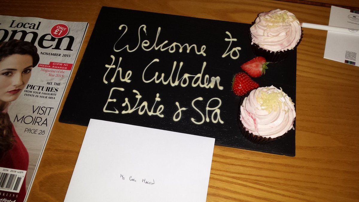 ChocolateManor's tweet photo. Absolutely blown away by the little extras &amp; the upgrade @cullodenestate. Thank you @AdrianMcNally! https://t.co/1wUShUTY2X