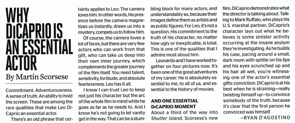  He is essential to me  Martin Scorsese on Leonardo DiCaprio  