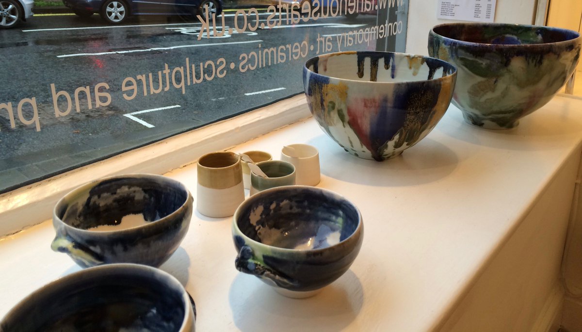 LaneHouseArts's tweet photo. Beautiful Tide paintings by Beryl Robinson in Seductive Colour show &amp; ceramics by #JaniceTchalenko @ltaylorceramics https://t.co/wI41pkcueH