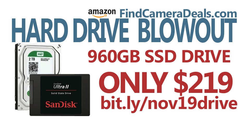FindCameraDeals's tweet photo. #SSD HARD DRIVE BLOWOUT from #Amazon! https://t.co/d9Kz02LYFk #computer
#canon #nikon #photooftheday #sony #photog https://t.co/ZPFZVyzy8X