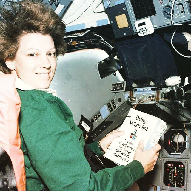 Happy to Eileen Collins, the first female shuttle pilot!! She\s also logged 537 hours in 