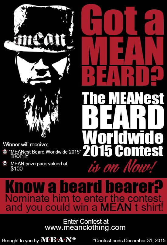 MEANClothingCo's tweet photo. Enter at > https://t.co/vwOTzl6qPh
#MEANBeard #MightyStrongTrue #MEAN #Beard #BeardContest #Trophy #Prizes #getMEAN https://t.co/dva3Pepma1