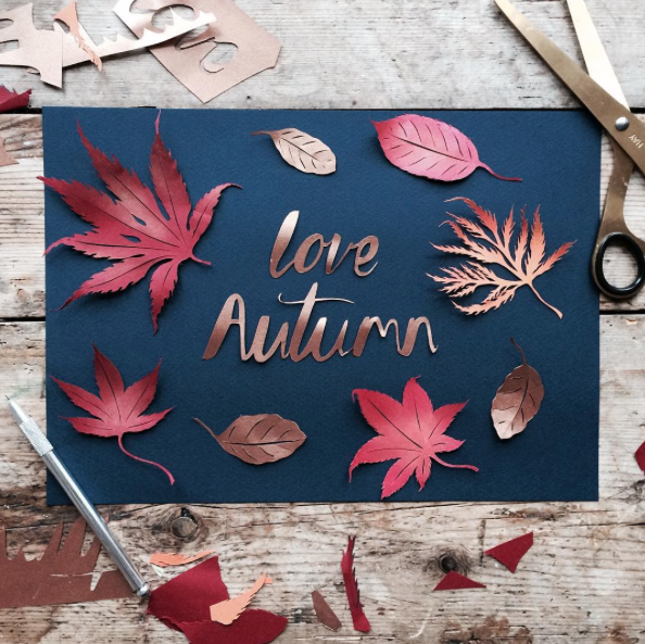 colorplanpapers's tweet image. Look at @sarahdennis_' beautiful autumnal scene, crafted from G . F Smith stock!