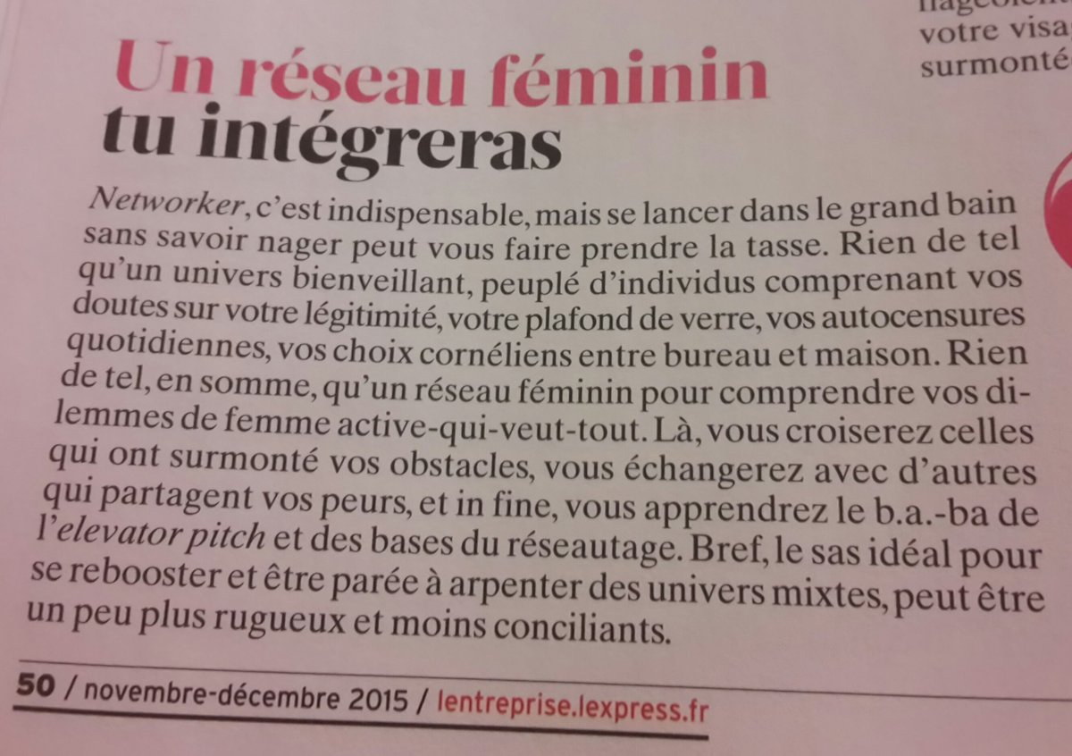 RezoterTv's tweet photo. " Un Réseau Féminin tu intégreras " @LEXPRESS https://t.co/iWuq8uZeCu