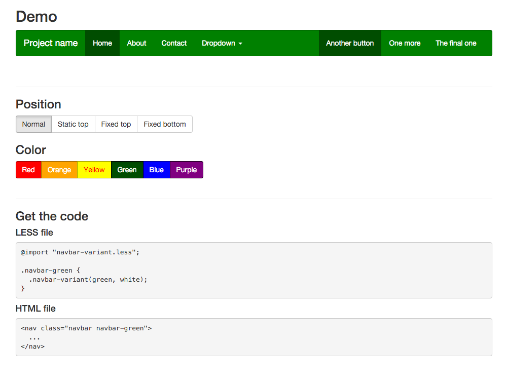 dirfooddrink's tweet image. RT db0company Navbar-variant: A #LessCSS mixin to change the color of your #Bootstrap navbar
👉 …