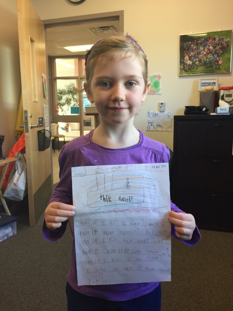 LittleFallsPS's tweet photo. Think +ve survey thru the eyes of Ella in Gd 1. #powerinthought #Studentvoice @KLCarlyle @schlmntlhealth #leader https://t.co/cvrhtNZXyv