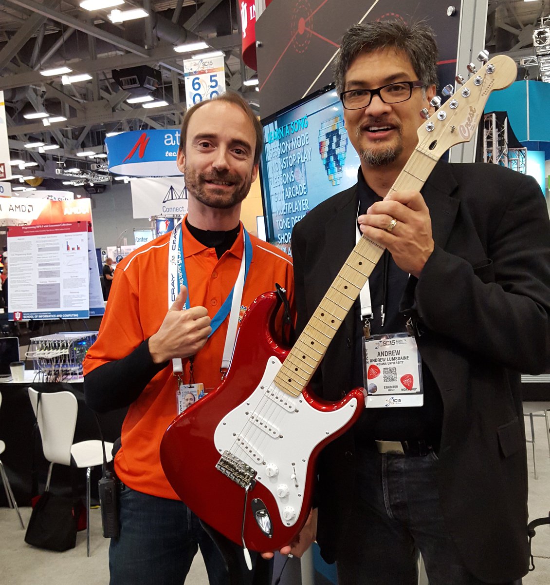 IULuddy's tweet photo. Congratulations to the winner of the #exacaster guitar! #SC15 https://t.co/bfT20MeuyY