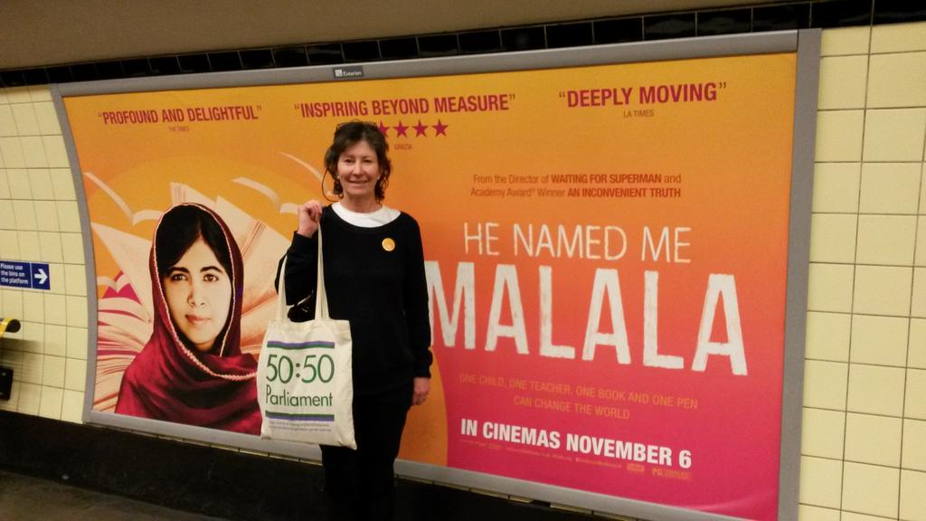 FScott5050's tweet photo. Can't wait to see "He Named Me Malala" @MalalaFund. Malala inspired the @5050parliament campaign #EducateForEquality https://t.co/pZw3zaogKR