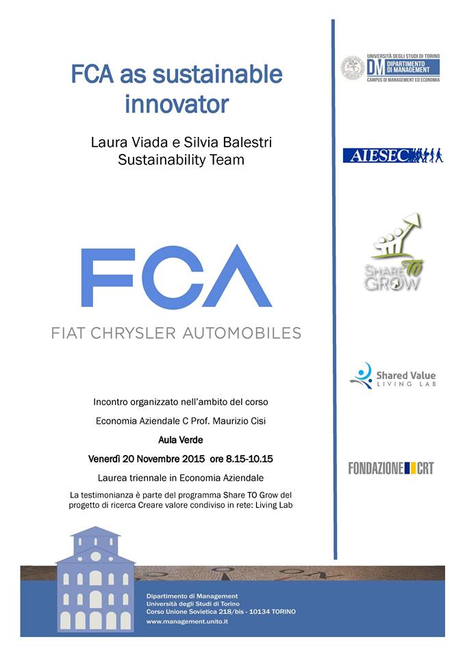 AIESECTorino's tweet photo. We proudly announce our event #ShareToGrow! Tomorrow we will talk about #CSR with @fcagroup! @unito @FondazioneCRT https://t.co/zJoL0wgSDb